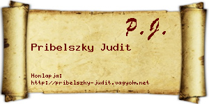 Pribelszky Judit névjegykártya